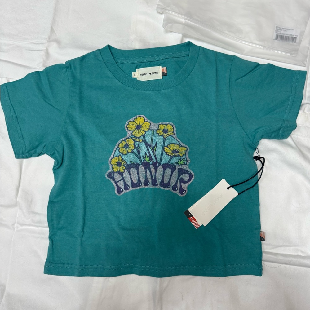 Nordstrom Teal Honor Graphic Tee